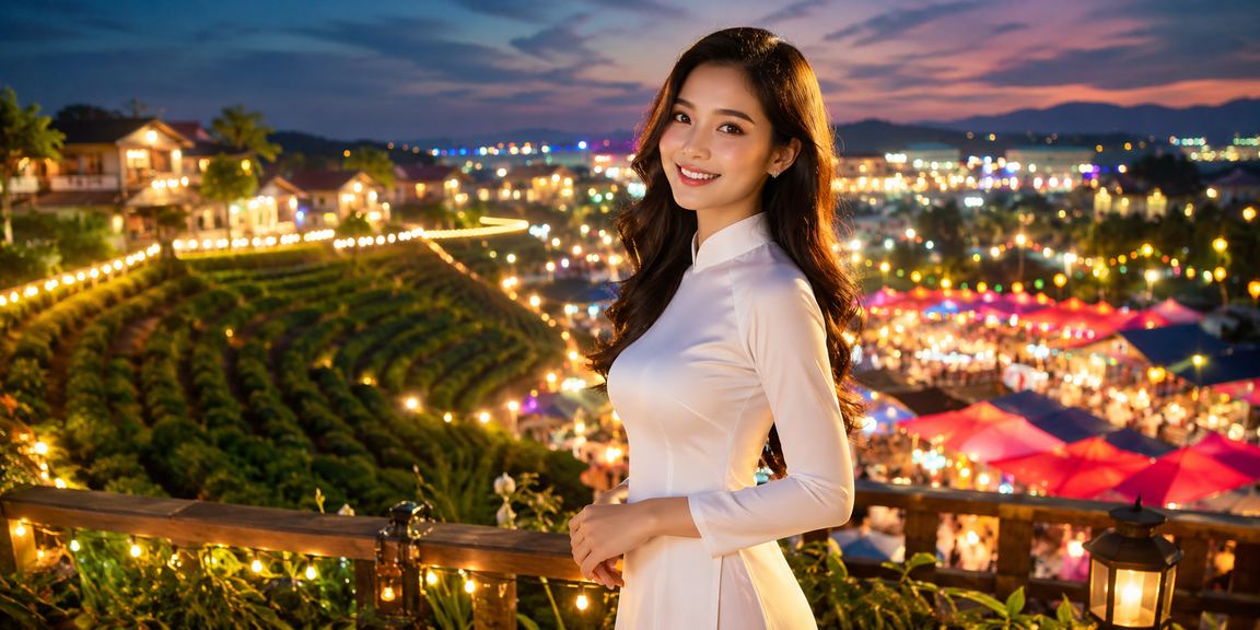 Người phụ nữ mặc áo dài trải nghiệm casino và cá cược trực tuyến tại Buôn Ma Thuột